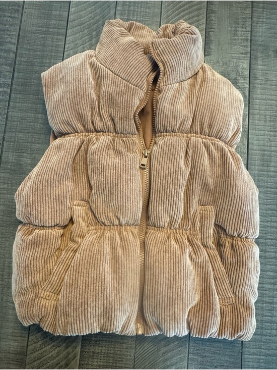 Love Tree Jackets & Blazers - Women’s Corduroy Puffer Vest in Taupe - Love Tree
